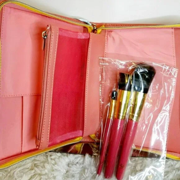 Disney Beauty And The Beast Makeup Bag & Makeup Brushes Clutch By Luke Henderson